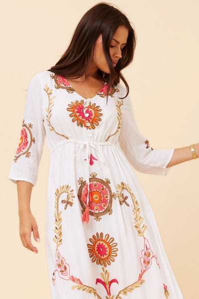 Lauren Embroidered Maxi Dress