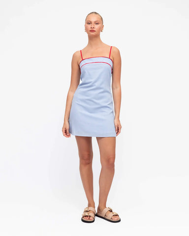 Lilah Contrast Piping Mini Dress
