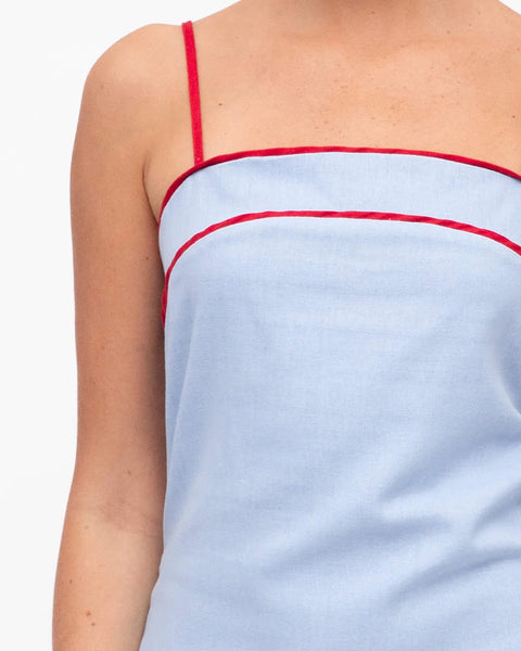 Lilah Contrast Piping Mini Dress