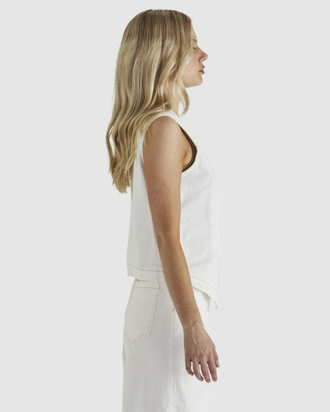Marza Denim Vest Bone Wash