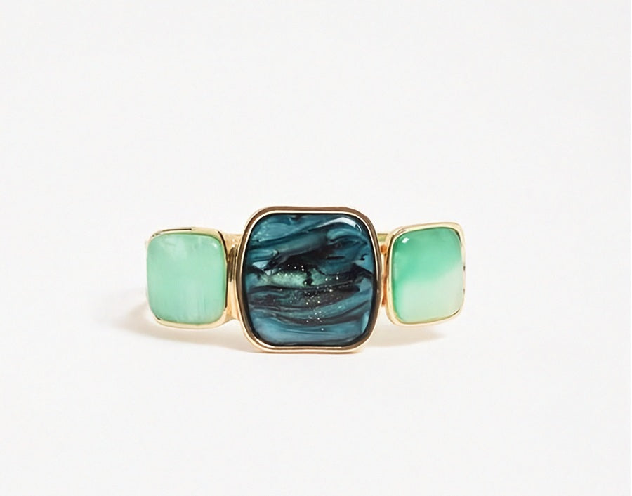 Metal Resin Hinge Back Bangle