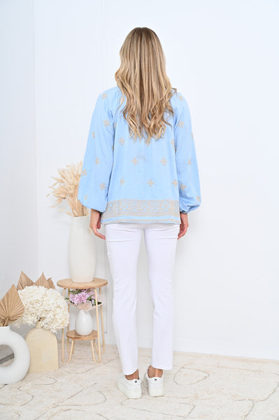 Sarah Embroidered Detail Top