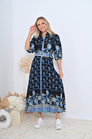 Hailey Print Shirt Dress - Cavorte 
