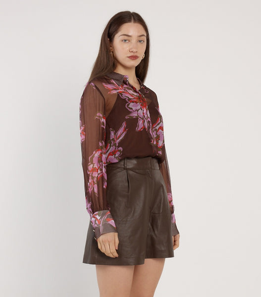 Nyomi Blouse Print Plum