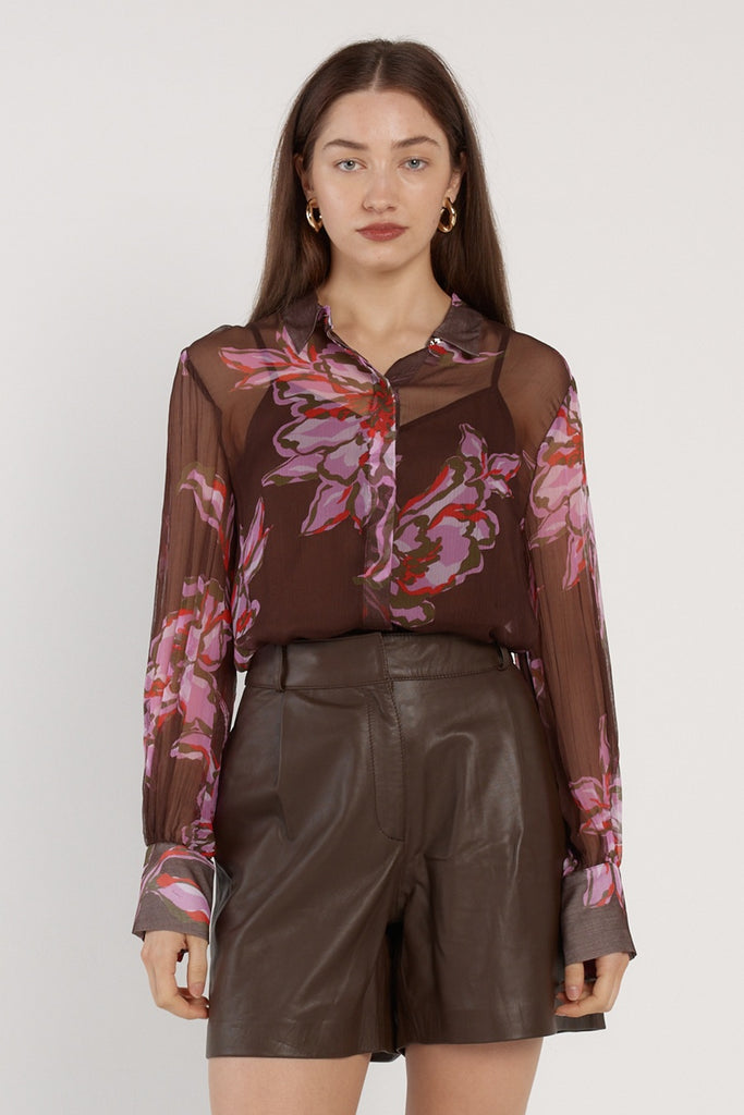 Nyomi Blouse Print Plum