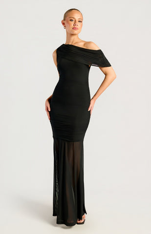 Viena Mesh Formal Dress Black