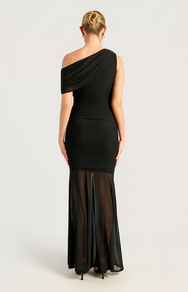 Viena Mesh Formal Dress Black
