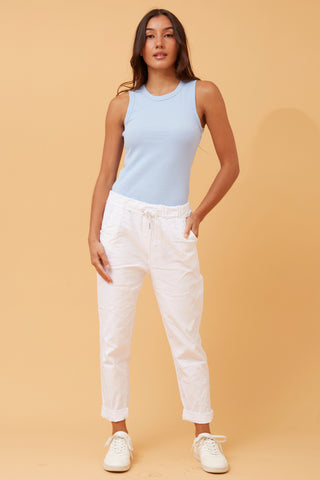 Made in Italy Stretch Pant White