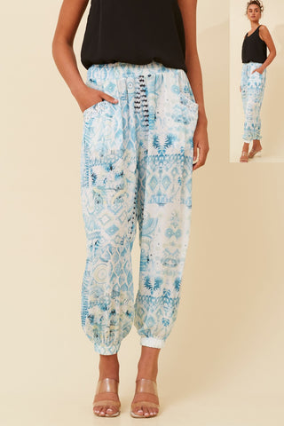 Harem Pant Blue Print