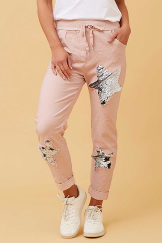 Bottega Moda Sequin Stars Pink