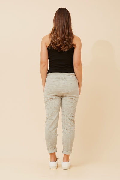 Italian Jogger Sequin Stars Sage