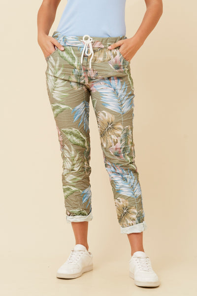 Italian Jogger Print Sage