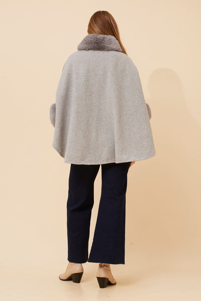 Ursula Cape Camel Grey