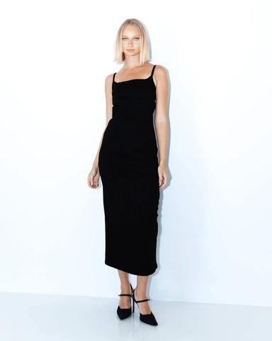 Stretch Denim Midi Dress - Cavorte 