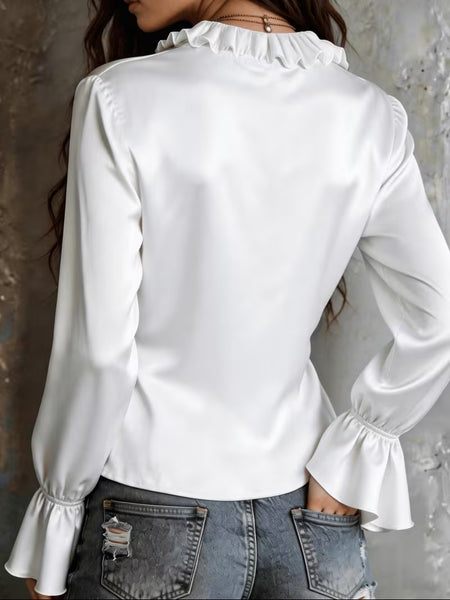 Piper Satin Frill Blouse