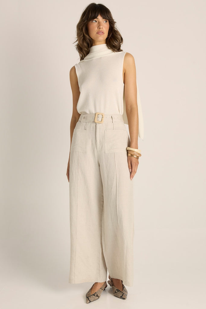 Remi Raffia Pant Natural