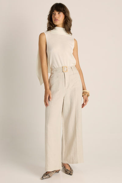 Remi Raffia Pant Natural