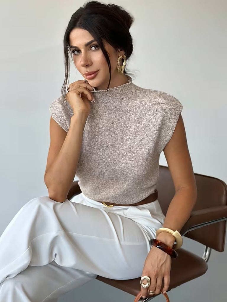 Reya Knit Top Beige