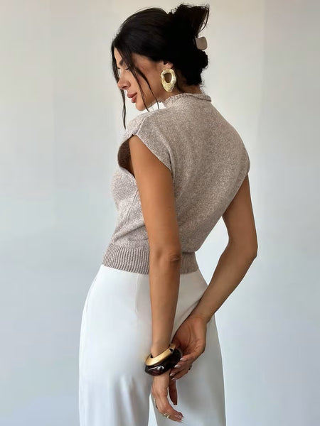 Reya Knit Top Beige