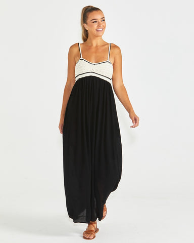 Raya Crochet Dress Black - Cavorte 