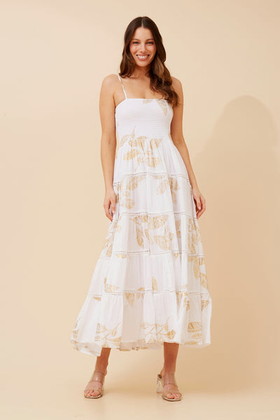 Rebecca Print Tiered Maxi Dress