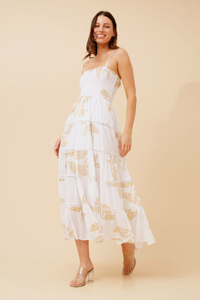 Rebecca Print Tiered Maxi Dress
