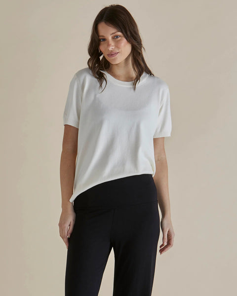 Robbie Knit Tee Cream