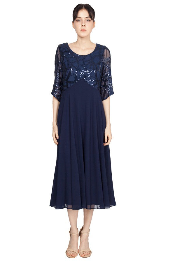 Ronnie Formal Dress Curve Navy