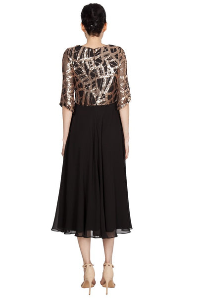 Ronnie Formal Dress Curve Black Gold