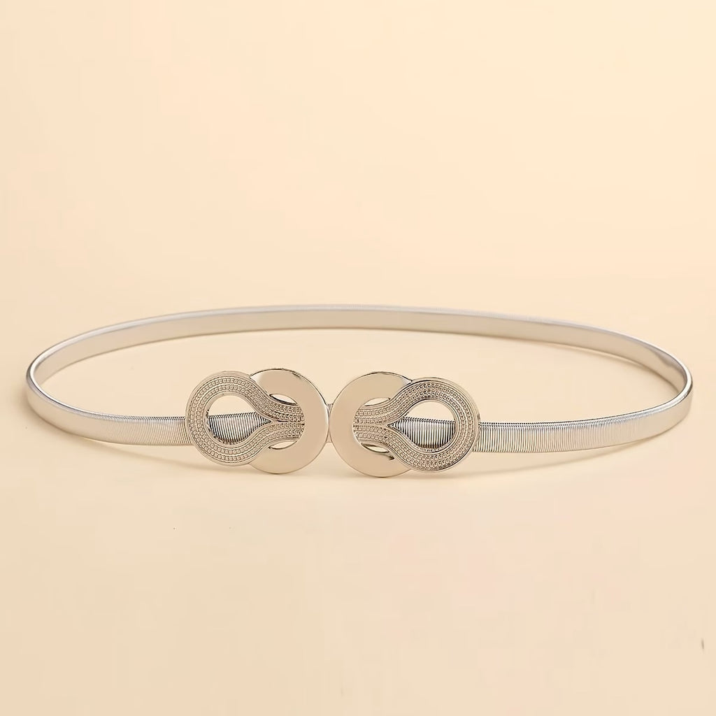 Royal Knot Stretch Belt Silver