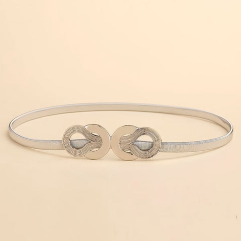 Royal Knot Stretch Belt Silver