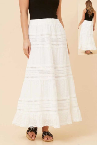 Elise Lace Insert Maxi Skirt
