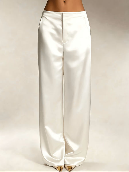 Ibiza Satin Pant Ivory