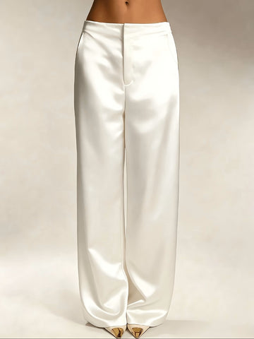 Ibiza Satin Pant Ivory