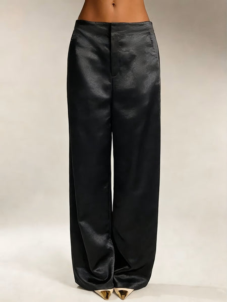 Ibiza Satin Pant Black