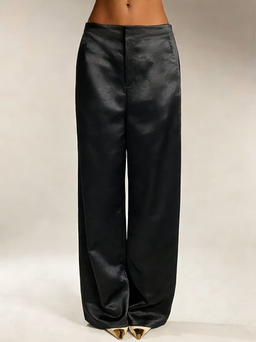 Ibiza Satin Pant Black