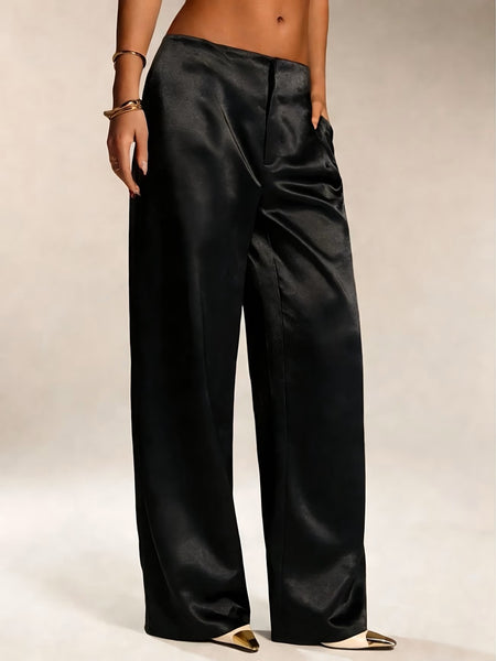 Ibiza Satin Pant Black