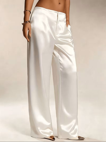 Ibiza Satin Pant Ivory