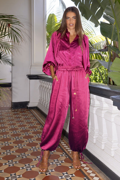 Uptown Empire Harem Pant Mulberry