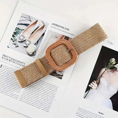 Stretch Woven Belt Straw