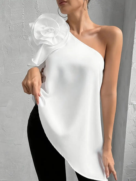 Santa Fe Asymmetric Flower Top
