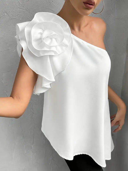 Santa Fe Asymmetric Flower Top