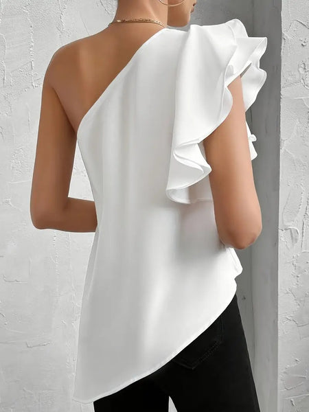 Santa Fe Asymmetric Flower Top