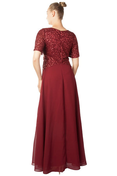 Sari Formal Dress Curve Burgundy