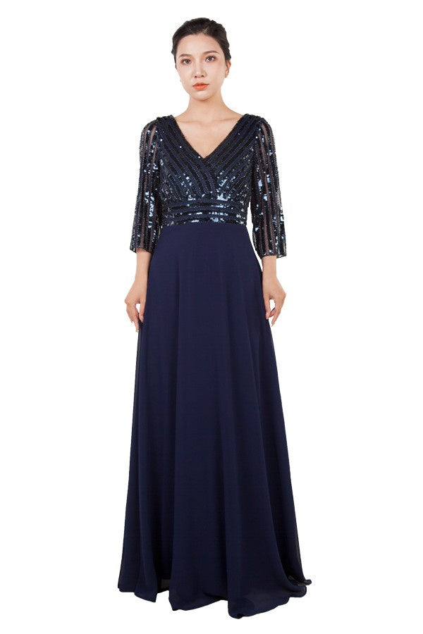 Sasha Formal Dress Curve Navy