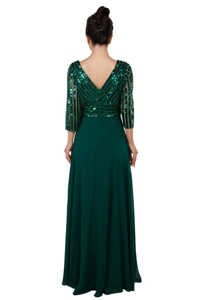 Sasha Formal Dress Curve Emerald