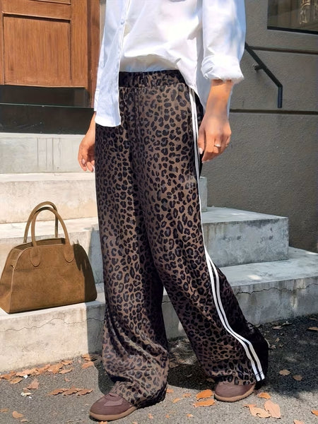 Leopard Print Satin Pant