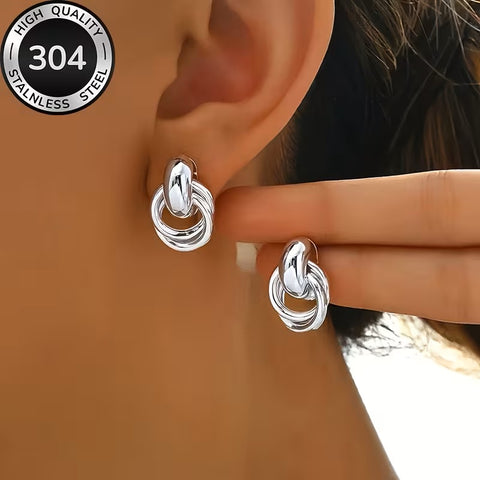 Scroll Earrings Silver