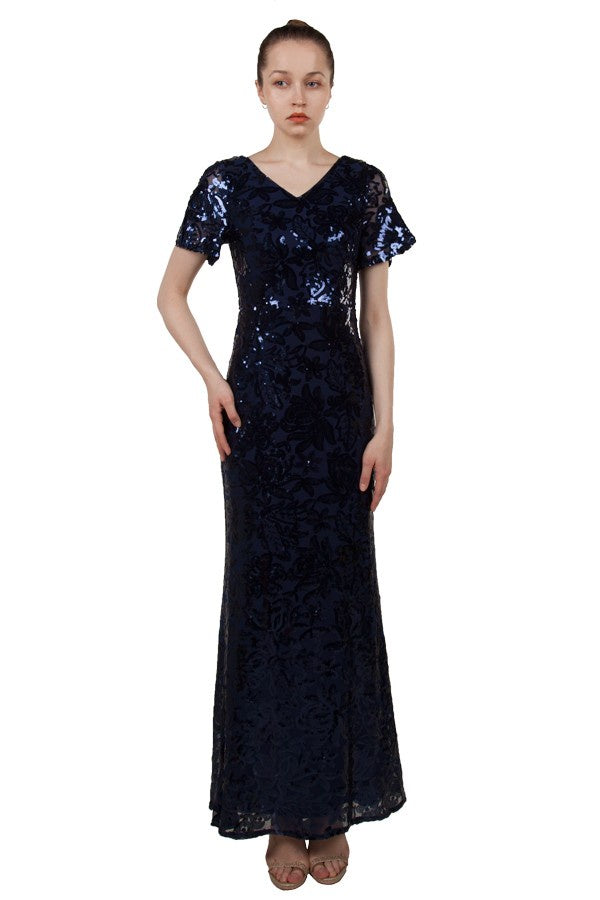 Shania Formal Dress Curve Navy