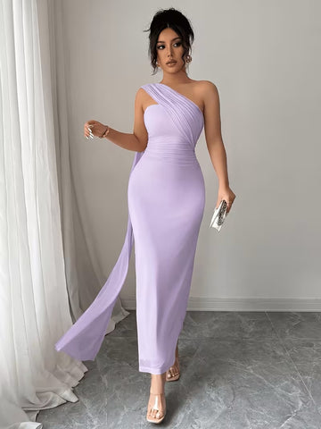 Sophia Mesh Formal Dress Lilac